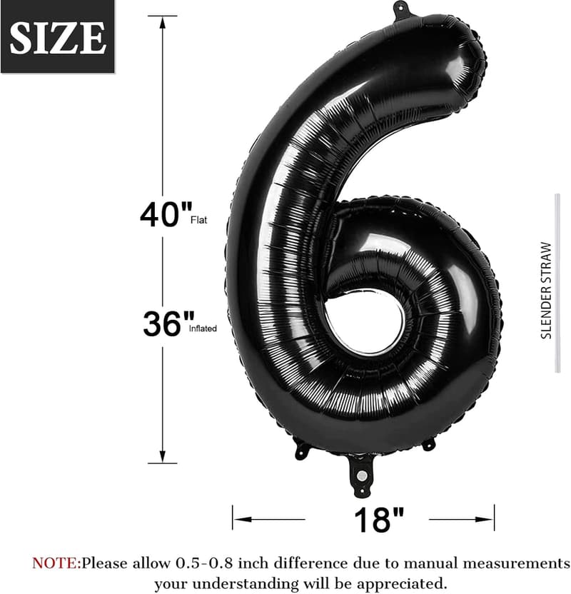40 Inch Foil Number Balloon (0-9) for Birthday Celebrations