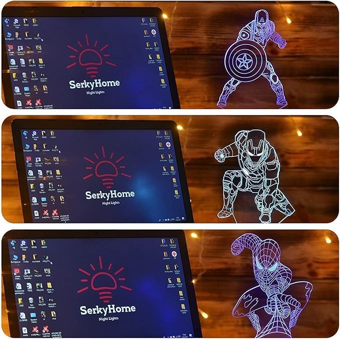 7-Color 3D Illusion Night Light for Kids with Remote