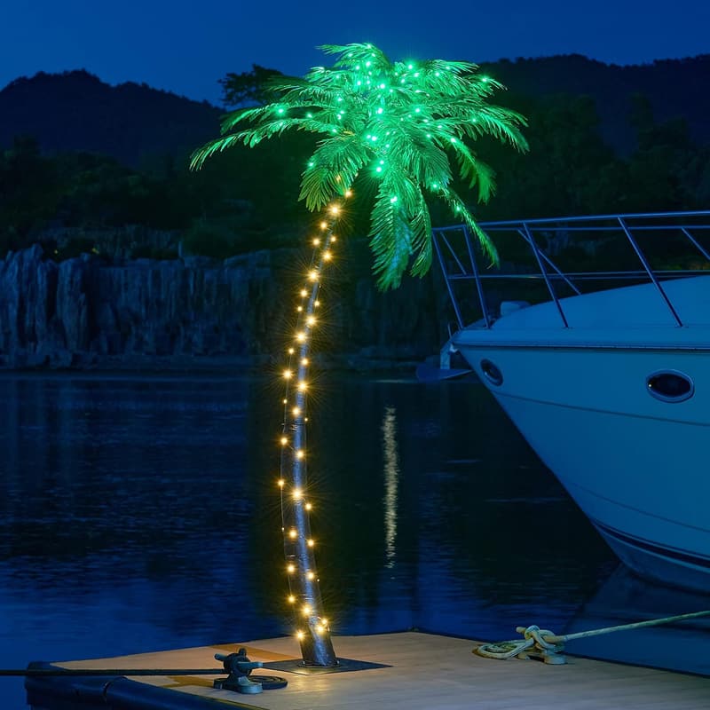 7 ft Palm Tree with 96 LED Lights for Home & Party Decor