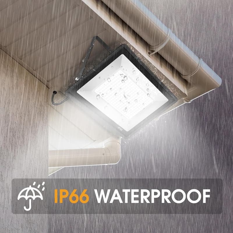 300W LED Flood Light - 2 Pack, 43500LM, IP66 Waterproof