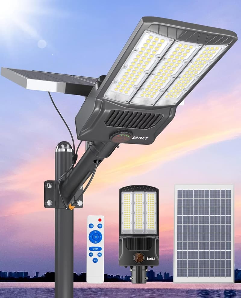 Solar-Powered Motion Sensor Street Light for Outdoors