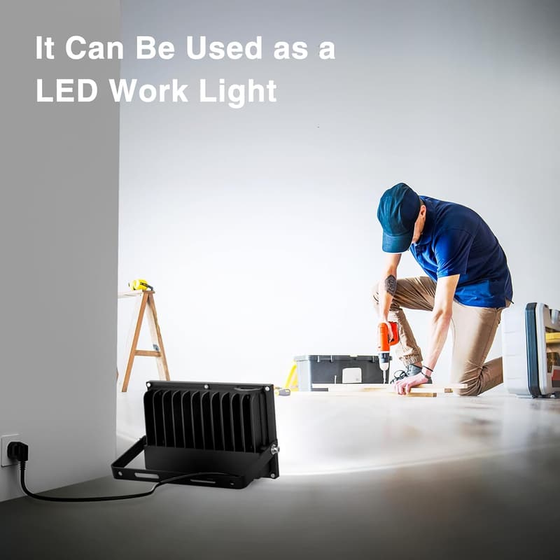 60W LED Flood Lights, 8400lm Daylight White, IP66 Waterproof - 2 Pack