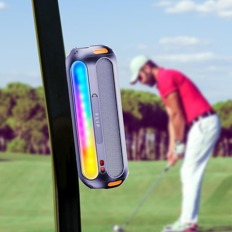 Portable Waterproof Bluetooth Golf Speaker with 7 Color Lights
