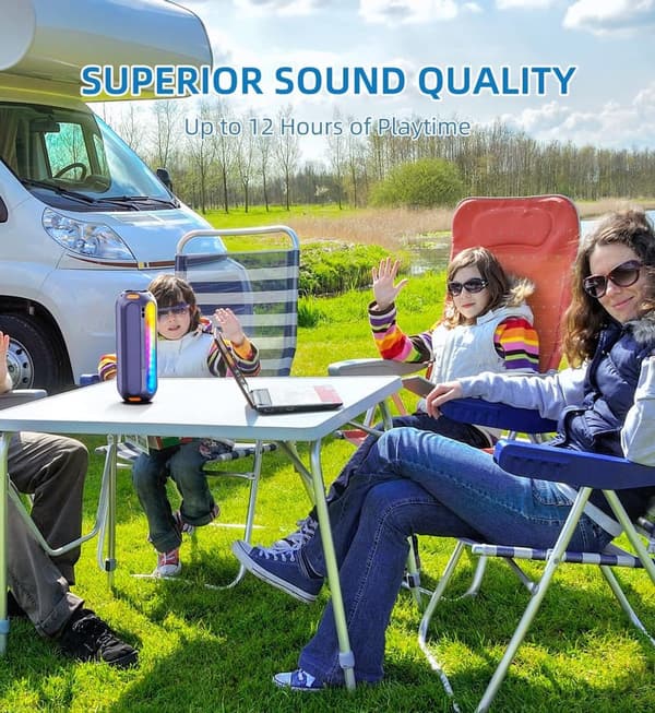 Portable Waterproof Bluetooth Golf Speaker with 7 Color Lights