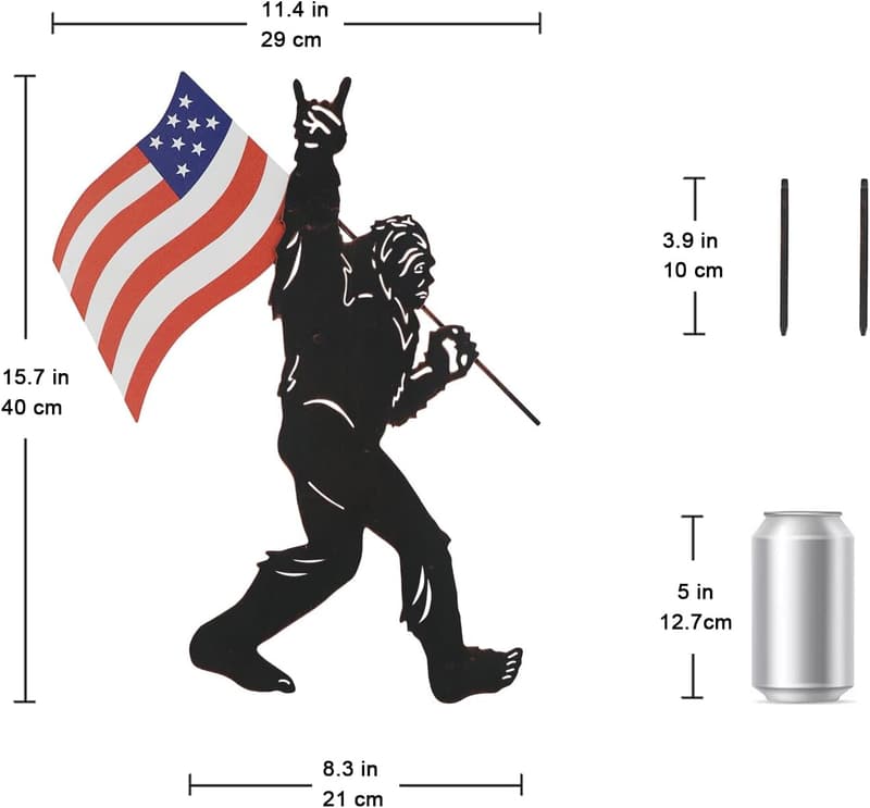 4th of July Patriotic Metal Garden Stakes for Dad