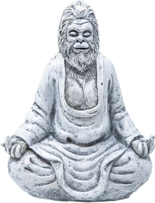 Middle Finger Bigfoot Garden Gnome Statue for Yard Decor
