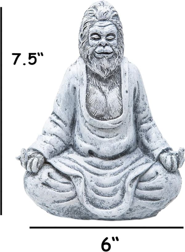 Middle Finger Bigfoot Garden Gnome Statue for Yard Decor