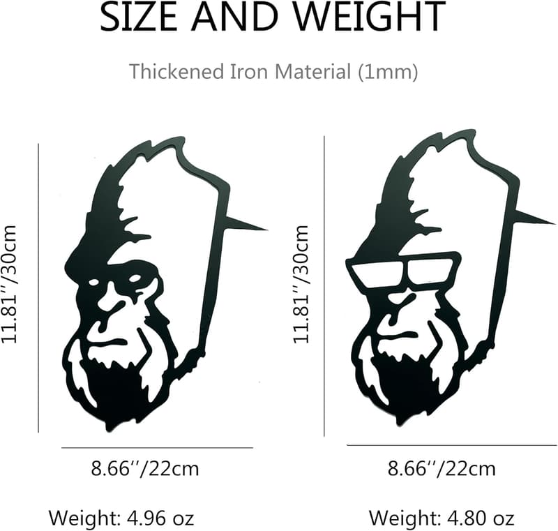 Bigfoot Garden Decor: Outdoor Metal Yeti Peeking Art (Set of 2)