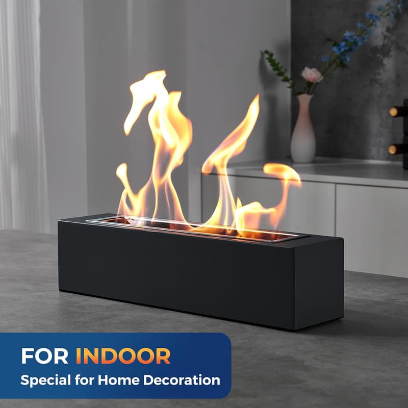 Tabletop Fire Pit with 4 Roasting Sticks - Indoor/Outdoor Decor