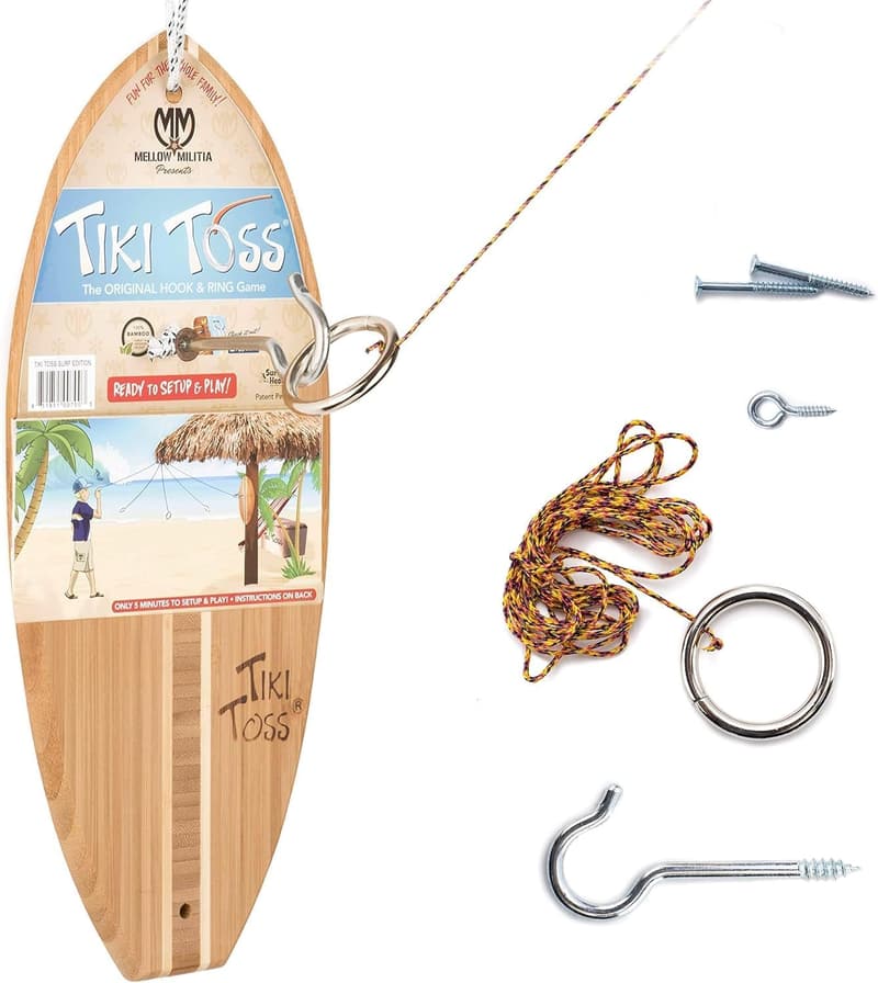 Tiki Toss Hook and Ring Game - Indoor Fun for All Ages