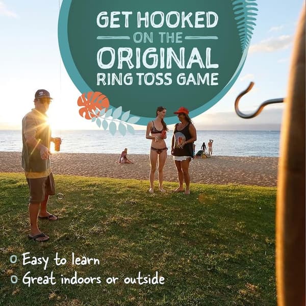 Tiki Toss Hook and Ring Game - Indoor Fun for All Ages