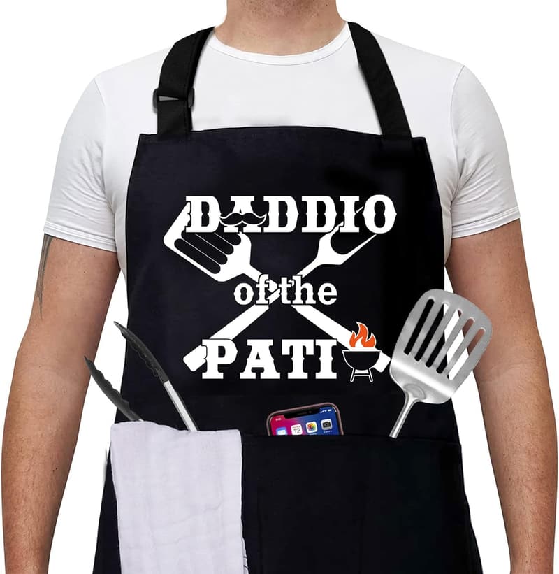 Father's Day Funny Grill Apron for Dad