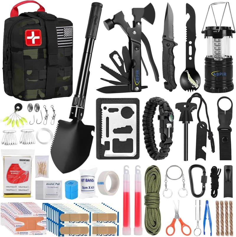 Emergency First Aid Kit - 170 PCS for Hiking & Camping