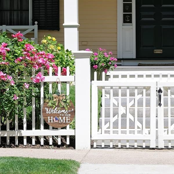 Seasonal Rustic Welcome Sign for Front Door Décor