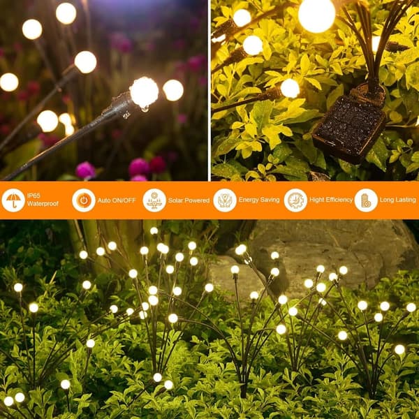 Solar Garden Lights (4-Pack, 32 LEDs) - Unique Outdoor Decor