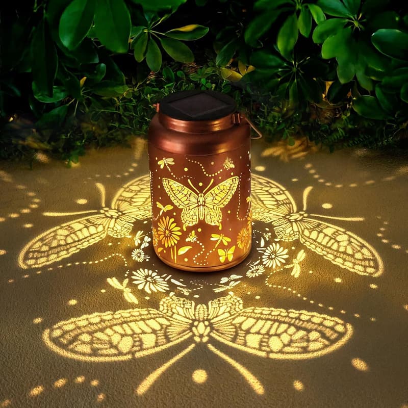 Outdoor Solar Butterfly Lanterns - Waterproof LED Garden Lights