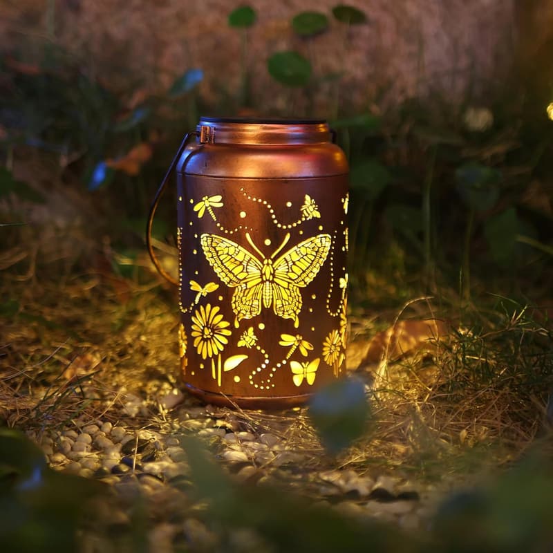Outdoor Solar Butterfly Lanterns - Waterproof LED Garden Lights