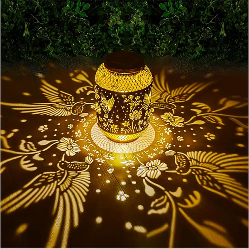Hummingbird Solar Lantern – Outdoor Waterproof Garden Decor