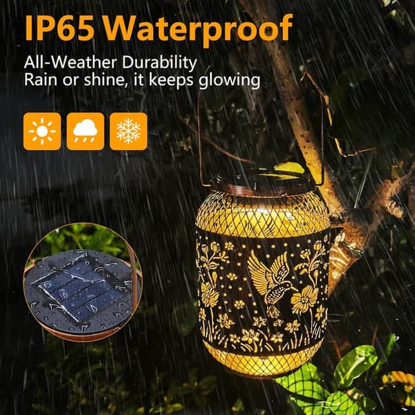 Hummingbird Solar Lantern – Outdoor Waterproof Garden Decor
