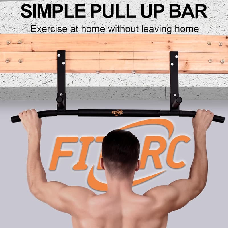 Heavy-Duty Ceiling-Mounted Pull-Up Bar for Home Gym