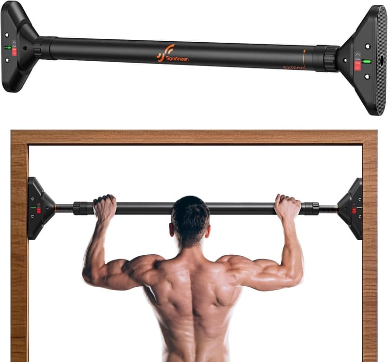 Adjustable Pull-Up Bar for Home Gym - Max Load 440lbs
