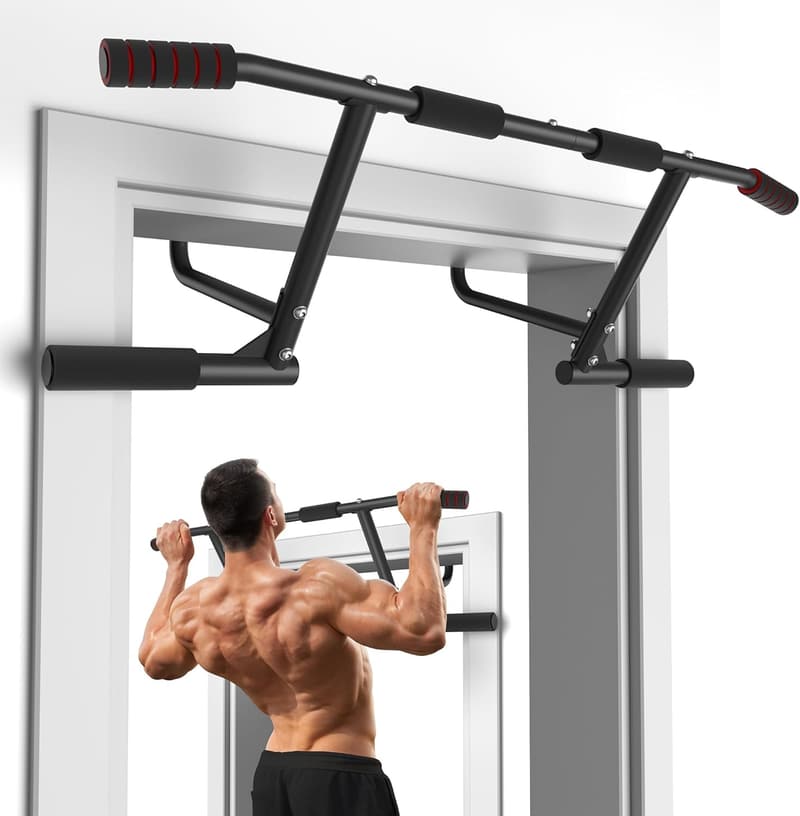 Heavy-Duty Doorway Pull-Up Bar - Multi-Grip Home Gym Fitness