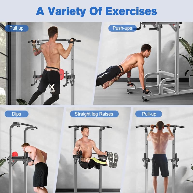 Home Gym Power Tower Pull-Up & Dip Station for Strength Training