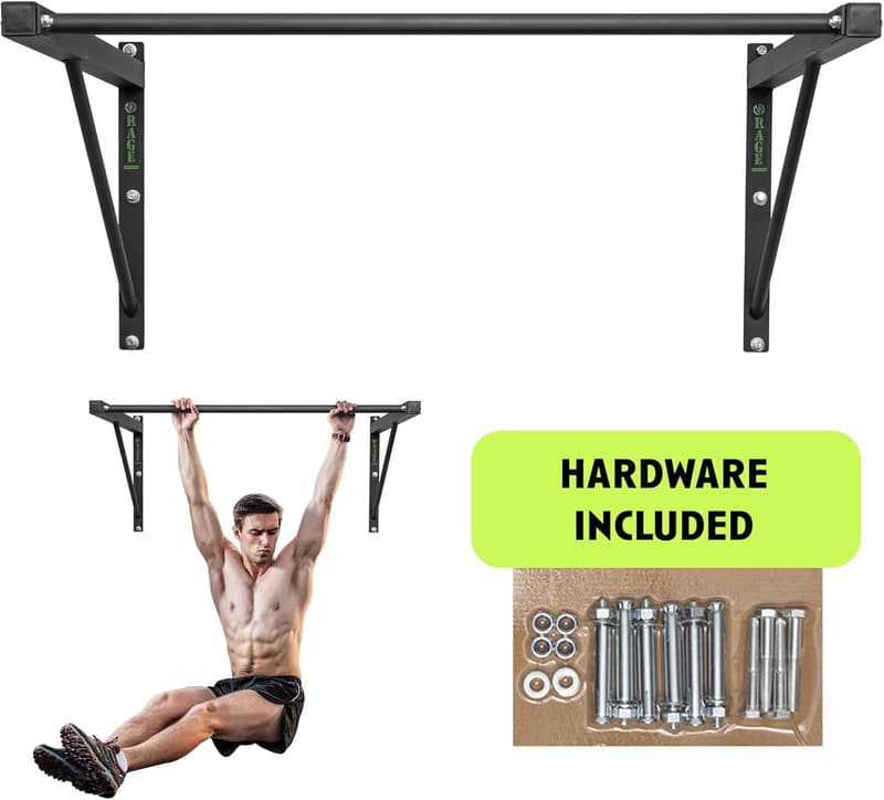 Heavy-Duty Wall-Mounted Pull-Up Bar for Home Gym - 500 lbs Capacity