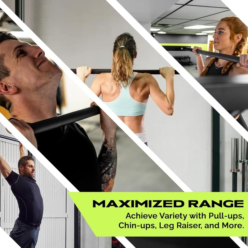 Heavy-Duty Wall-Mounted Pull-Up Bar for Home Gym - 500 lbs Capacity