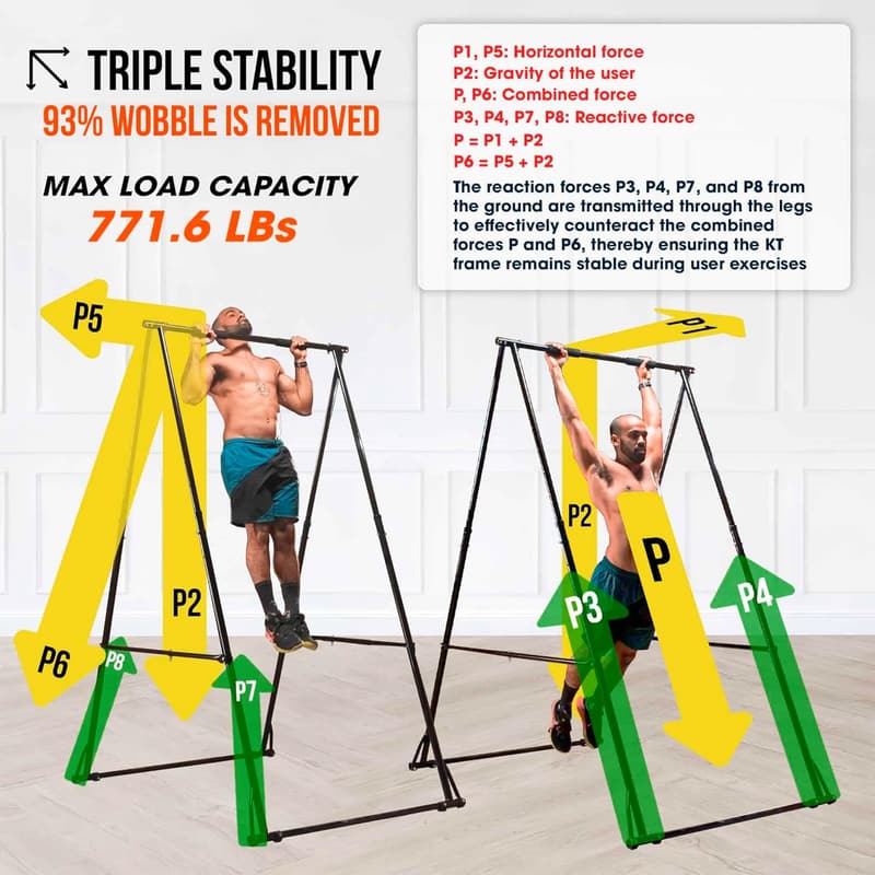 Foldable Free-Standing Pull Up Bar for Home Gym