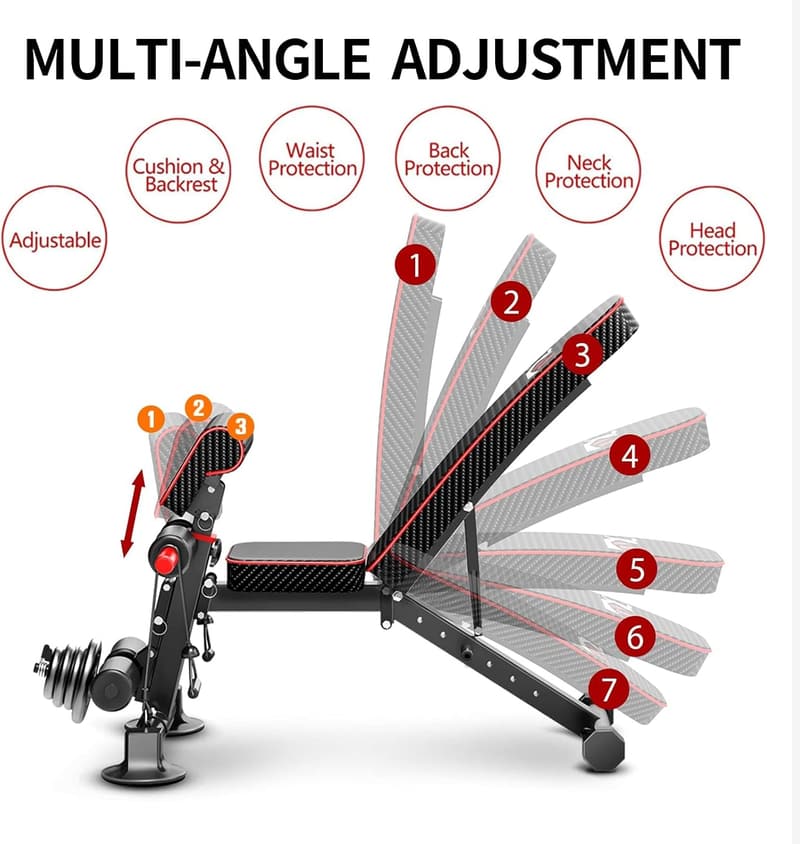 Adjustable Weight Bench for Home Fitness Training Equipment