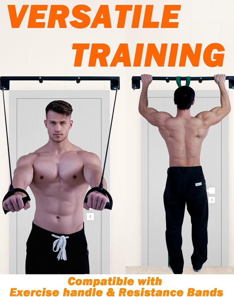Heavy-Duty Steel Wall-Mount Pull-Up Bar for Home Gym