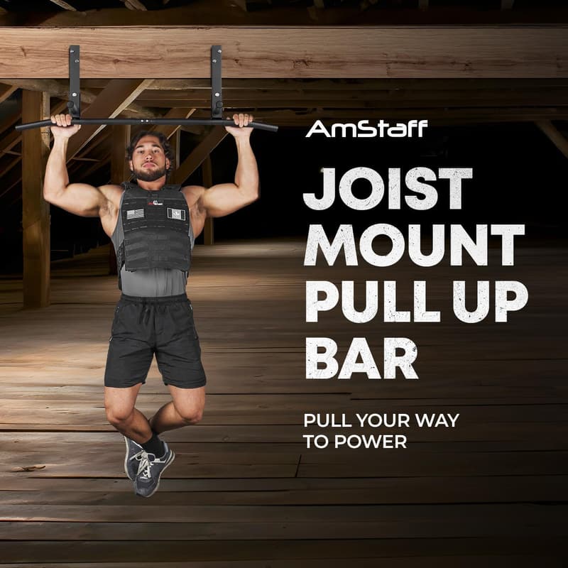 Ceiling-Mounted Pull-Up Bar for Home Gym - Heavy Duty, 42