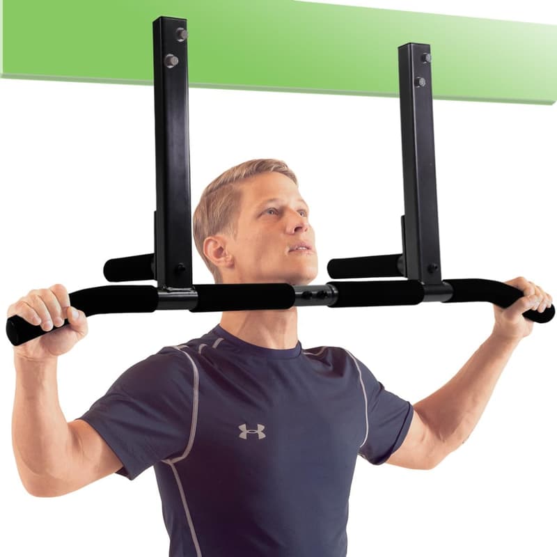 Joist Mount Pull-Up Bar with Hardware & Installation Template