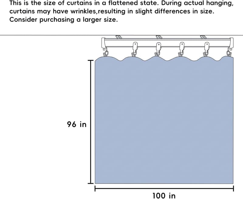 Black Total Blackout Room Divider Curtains - Thermal Insulated