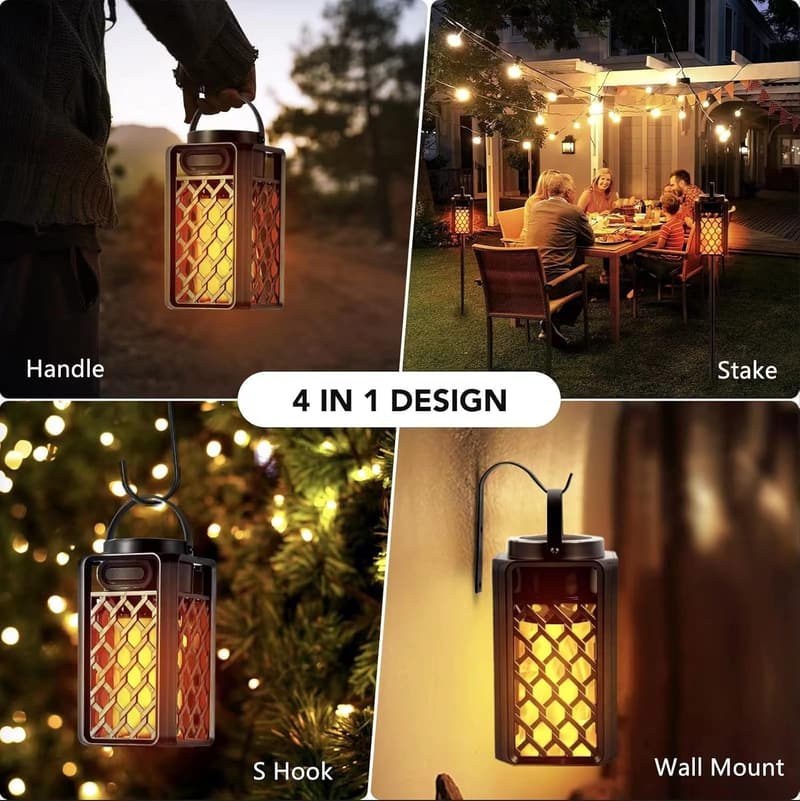 Portable Waterproof Bluetooth Speakers with LED Flame - 2 Pack