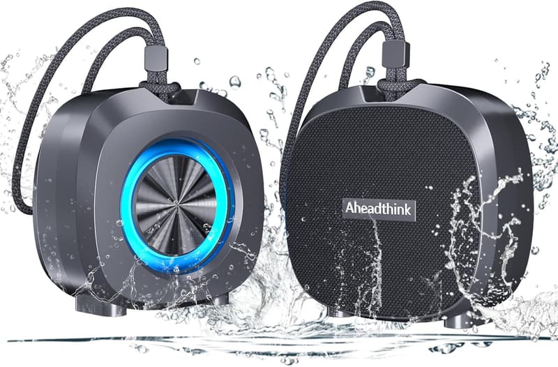 Portable IPX5 Waterproof Bluetooth Speaker with RGB Lights