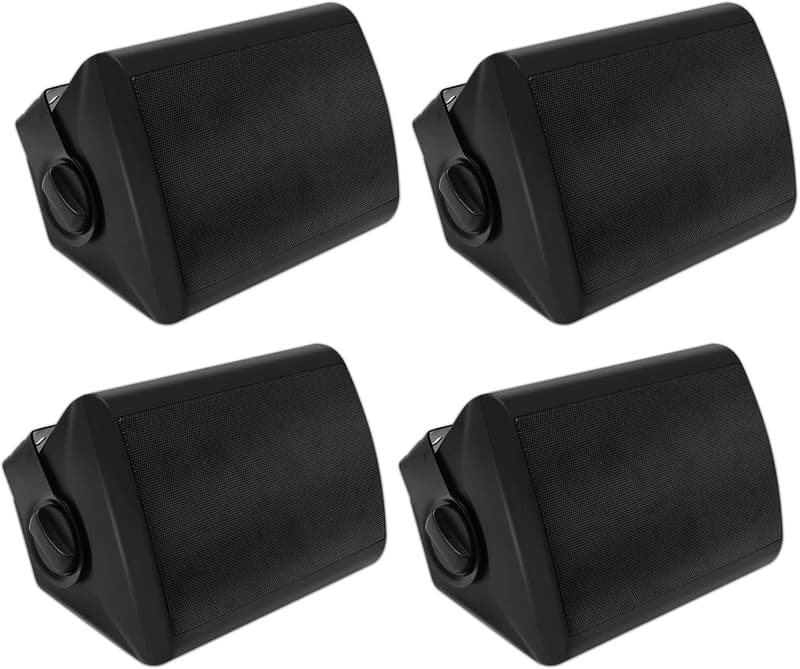 Waterproof 600W Wall-Mount Speakers for Patio & Garden (2 Pairs)