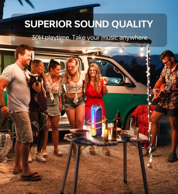 Portable Solar Bluetooth Golf Speaker with 30H Playtime