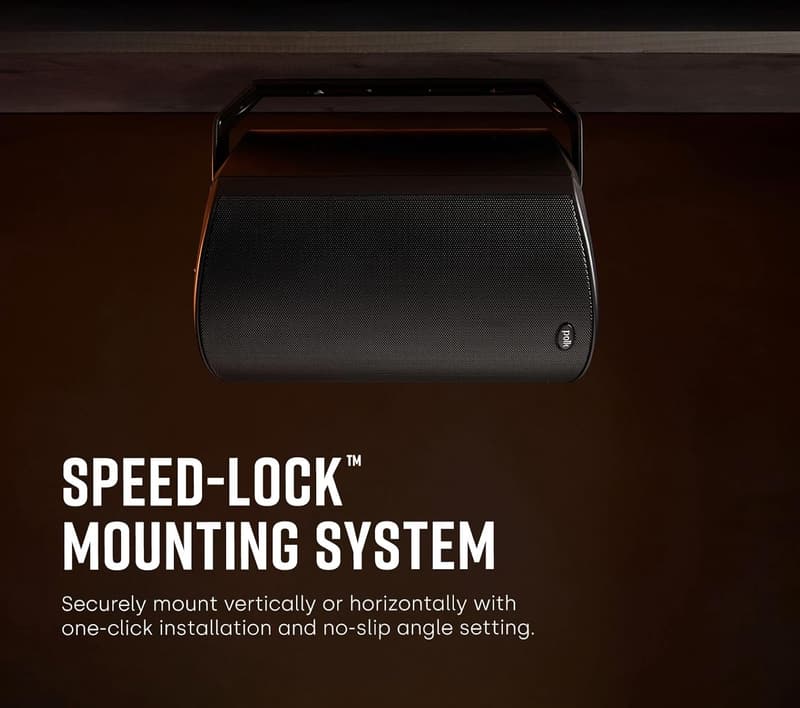 Outdoor Speakers with Powerful Bass - All-Weather Durability, Black Pair