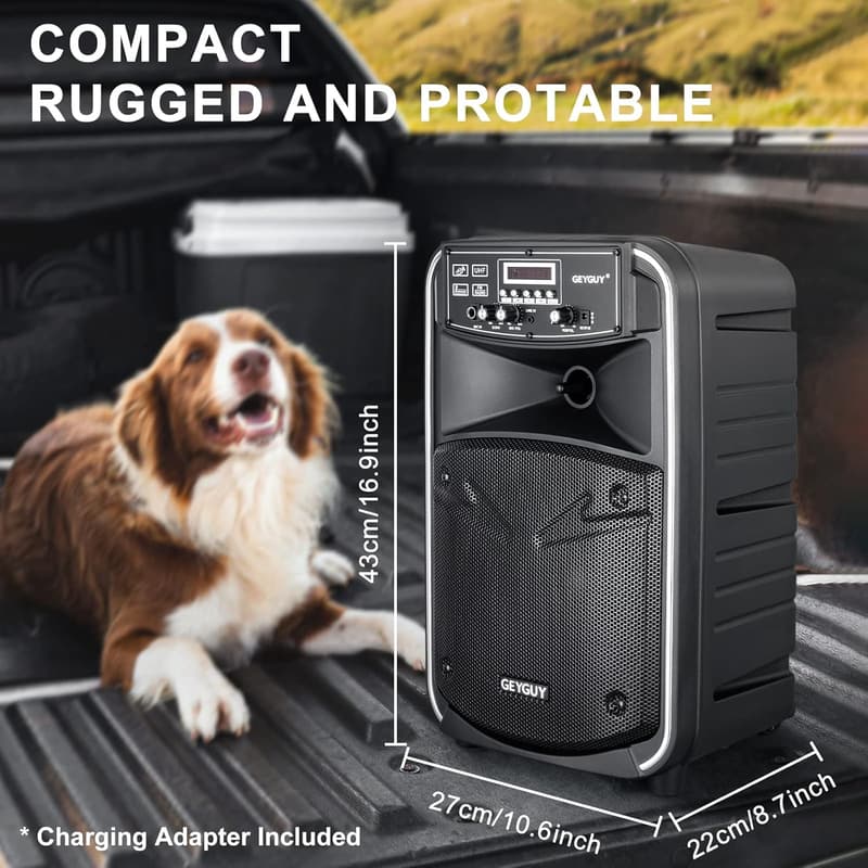 Portable Bluetooth PA Speaker System with Microphone - Perfect for Parties