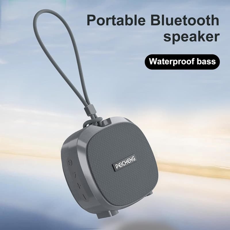 Portable Bluetooth Waterproof Shower Speaker with RGB Lights