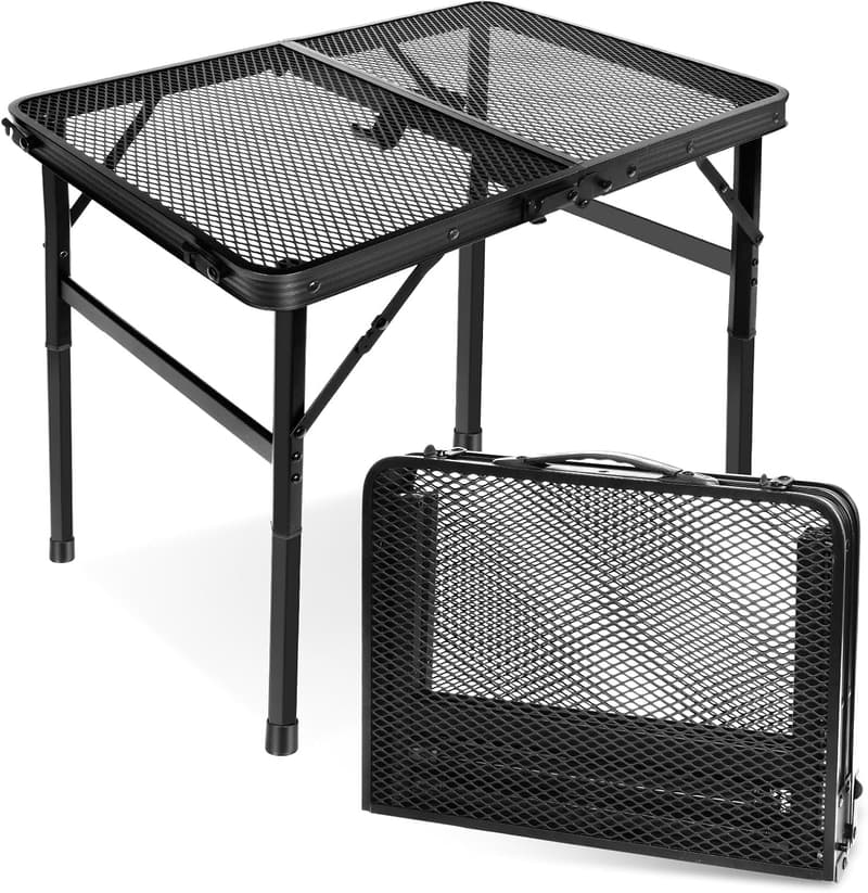 Compact Portable Picnic Table for Outdoor Use - 2ft Black