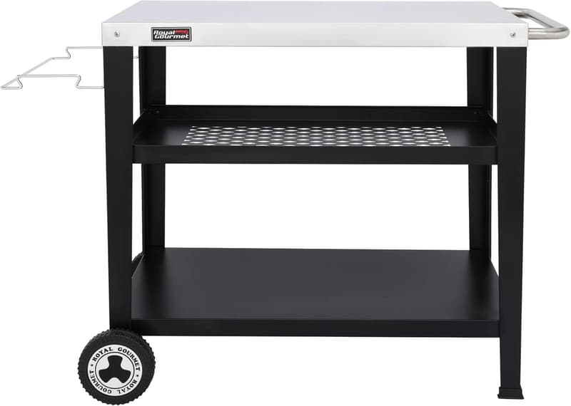 Outdoor BBQ Dining Table with Trash Bag Holder, Edelstahl