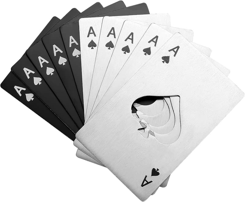 Stainless Steel Ace of Spades Bottle Openers for Parties