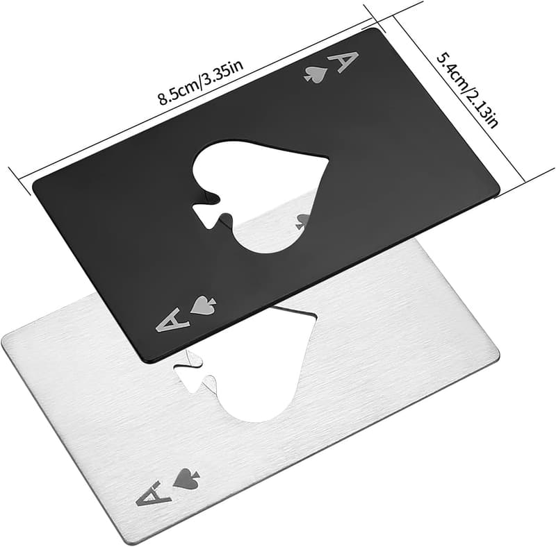 Stainless Steel Ace of Spades Bottle Openers for Parties