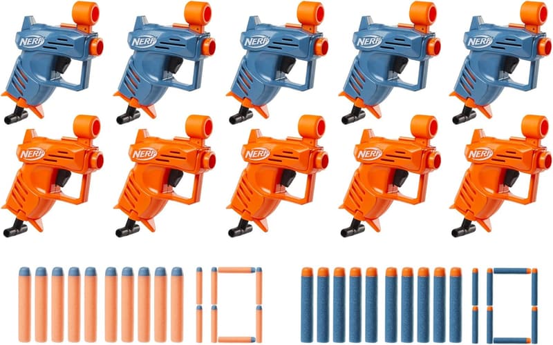 NERF Elite Ace SD-1 Party Pack, 10 Blasters & 20 Darts