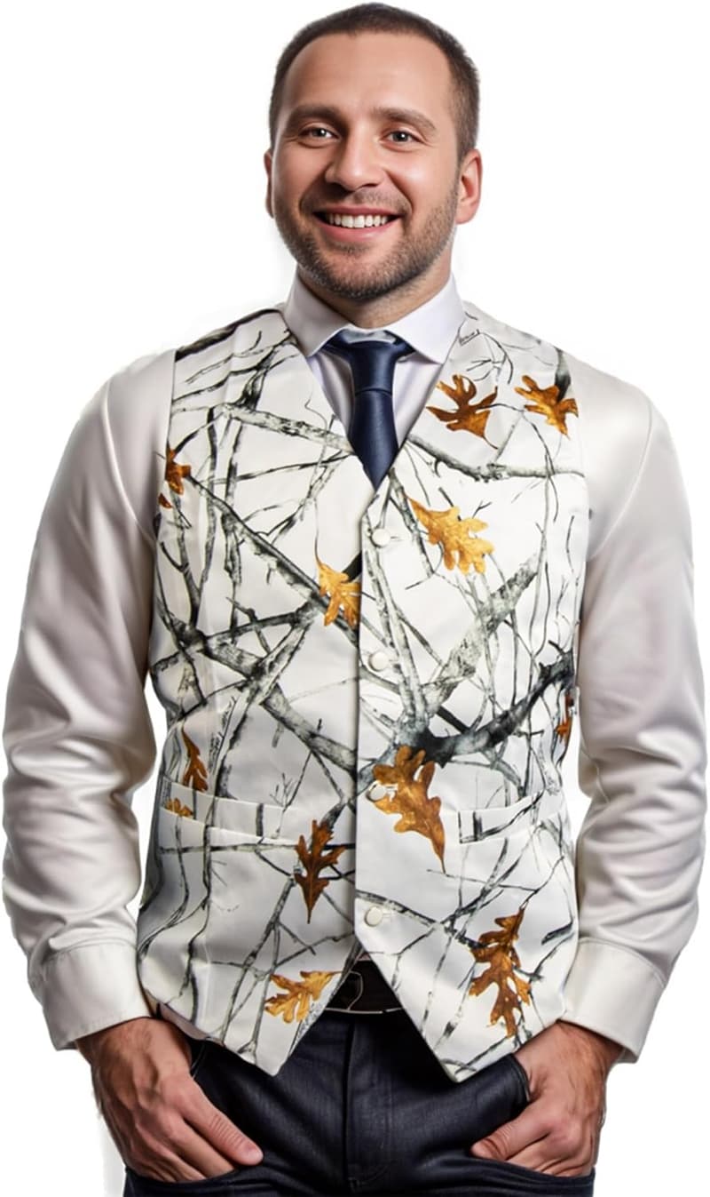 Camouflage Vest for Men - Ideal for Weddings and Hunting