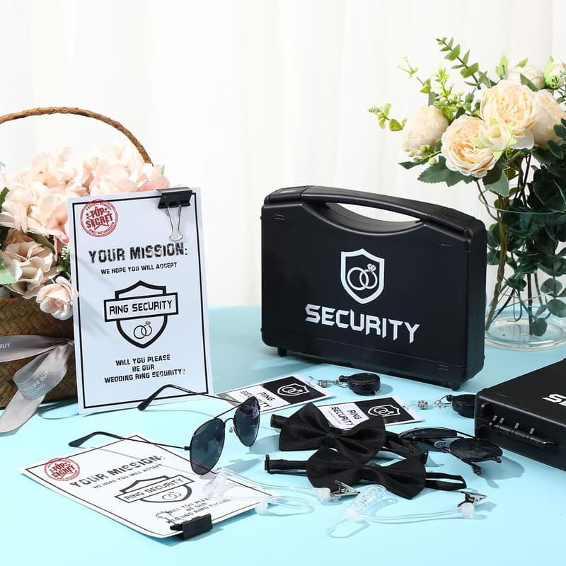 Ring Bearer Security Set with Box, Badge Holder & Earpiece