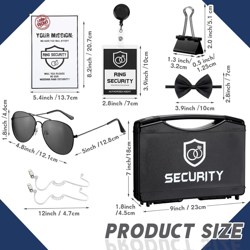Ring Bearer Security Set with Box, Badge Holder & Earpiece